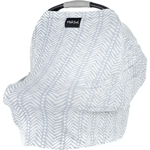 Milk Snob Original 5-in-1 Cover - Added Privacy for Breastfeeding, Baby Car Seat, Carrier, Stroller, High Chair, Shopping Cart, Lounger Canopy - Newborn Essentials, Nursing Top, Soho