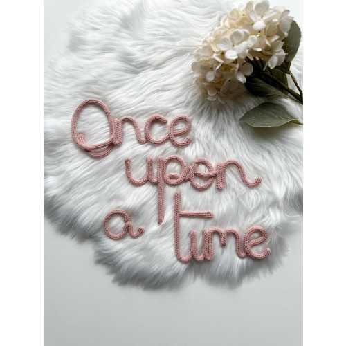 Once upon a time / knitted wire sign / kids room wall decor / reading corner / book corner / playroom / kids bedroom accessories / wall art