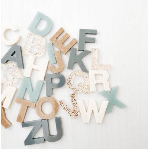 Handmade Epoxy Resin Alphabet Letters Set for Sensory Play and Homeschool Learning Tools