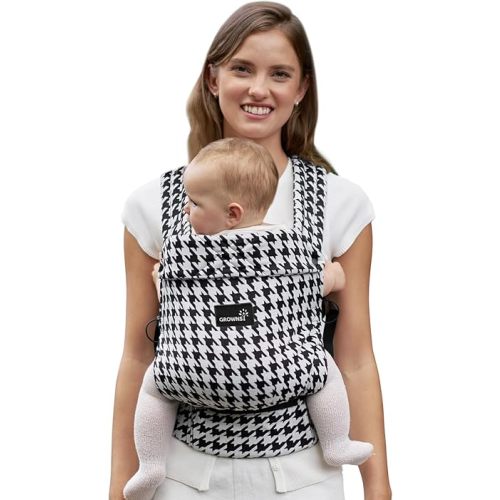 GROWNSY Baby Carrier Newborns to Toddlers, Ergonomic Baby Toddler Carrier Slings Wraps with Head Support, Easy to Wear, Infant Carrier Baby Gift, Travel and Hiking Friendly,for 7 to 44 lb(Houndstooth)