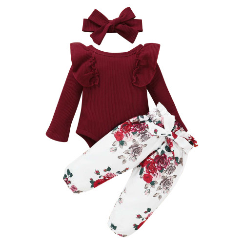 Baby Girl Summer Clothes Rvkxad Ropa De Bebe Niña, Newborn Baby Girl Clothes Infant Outfits Ruffle Sleeve Romper Bodysuit Floral Pants Toddler Girl Outfits Toddler Girl Summer Outfits