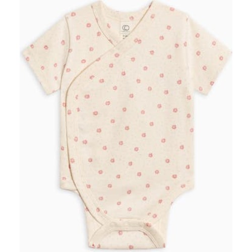 Organic Cotton Lark Short Sleeve Kimono Bodysuit, 3-6M
