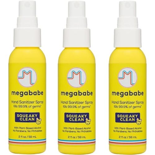Megababe Squeaky Clean Spray Hand Sanitizer 2 oz - 3 Pack