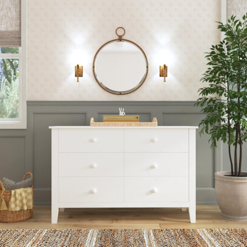Morgan 6 Drawer 19" W Double Dresser
