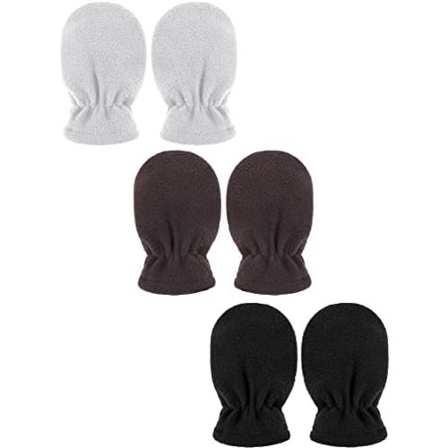 SATINIOR 3 Pairs Baby and Toddler Winter Mittens Kids Fleece Warm Mittens for Baby Boy Girl