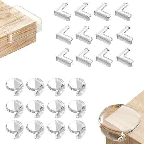 Corner Protector Baby, 24 Osareny Corner Protectors for Furniture Baby Proof Corners and Edges Proofing Corner Guards Covers Baby Safety Table Edge Protectors for Baby Child Clear Edge Corner Bumpers