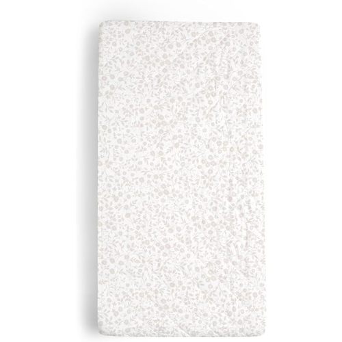 Makemake Organics Organic Changing Pad Cover GOTS Certified Organic Cotton Changing Table Cover Non Toxic Quilted Ultra Soft Girls Boys (16"x32", Gardenia)