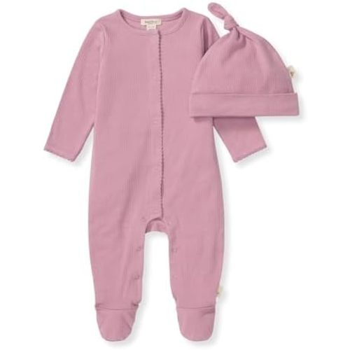 Burt's Bees Baby baby-girls Jumpsuit, 100% Organic Cotton One-piece Outfit Coverall With Hat