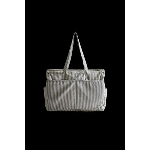 STRIPED COTTON DIAPER BAG