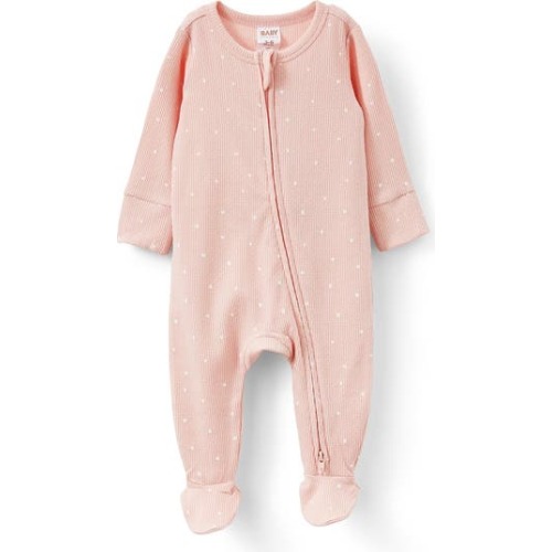 Organic Pointelle Zip All In One Romper, Newborn