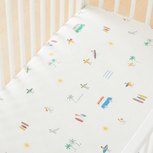 Surf Shack Crib Fitted Sheet