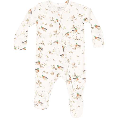 2 Way Zipper Footie, Duckling Families - Angel Dear Sleepwear | Maisonette