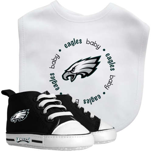 Philadelphia Eagles NFL 2-Piece Baby Gift Set | Bib & Pre-Walkers