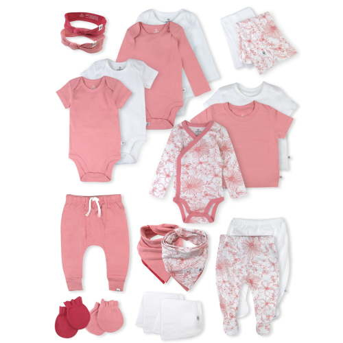 Honest Baby Clothing Baby Boy or Girl Gender Neutral Organic Cotton Hittin the Town Gift Set, 20 Piece (Newborn-6 Months)