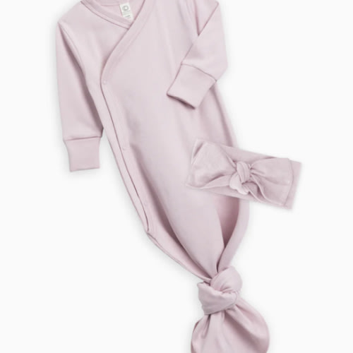 Organic Kimono Gown and Bow Wrap Set