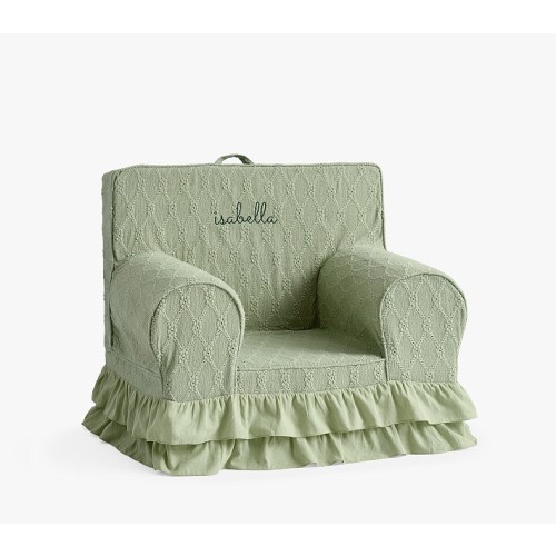 Kids Anywhere Chair®, Trellis Ruffle Sage Slipcover Only