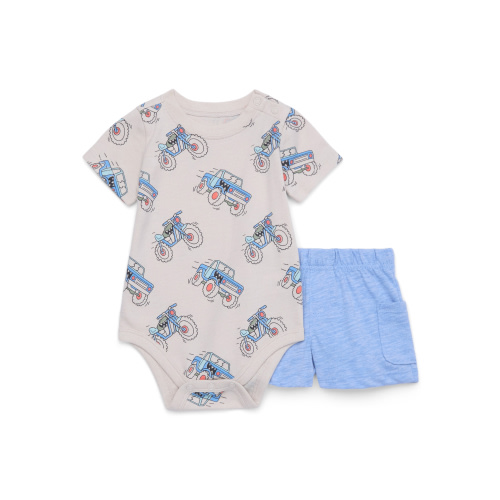 Garanimals Baby Boy Bodysuit & Shorts, 2-piece Outfit Set, Sizes 0-24 Months