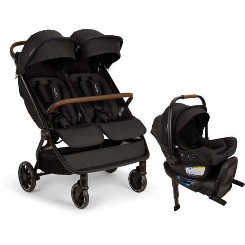 Nuna TRVL dubl + PIPA RX Travel System Bundle - Caviar / Caviar