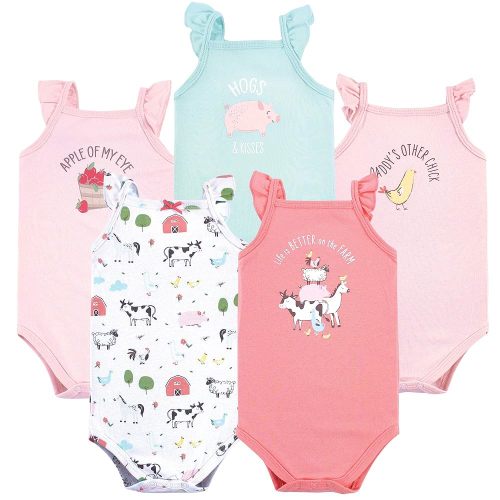 Hudson Baby Unisex Baby Cotton Sleeveless Bodysuits