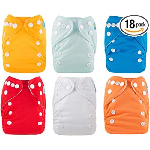 Amazon.com : ALVABABY 6pcs with 12 Inserts Baby Cloth Diapers Pocket Newborn Diaper for Less Than 12pounds Baby Snaps Cloth Diapers Nappy : Baby