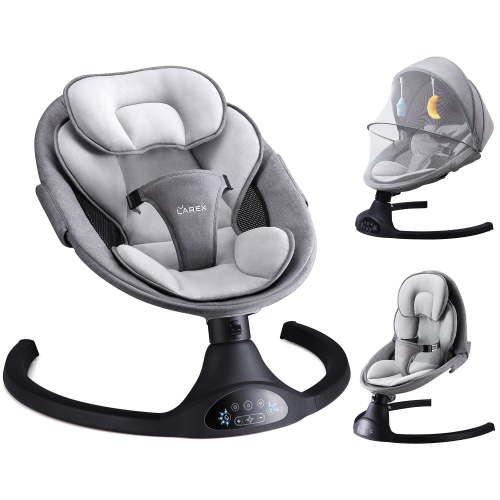 LAREX Portable Baby Swings for Infants, 5 Speed Modes, Bluetooth, Remote Control, Cradle for Moms
