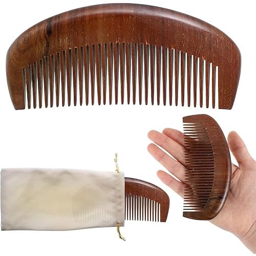 Giantree Wooden Labor Comb, Birth Comb for Labor with Bag Cloth Natural Birthing Comb Labor and Delivery Essentials Pregnancy Gift for Pregnant Women (Moon)