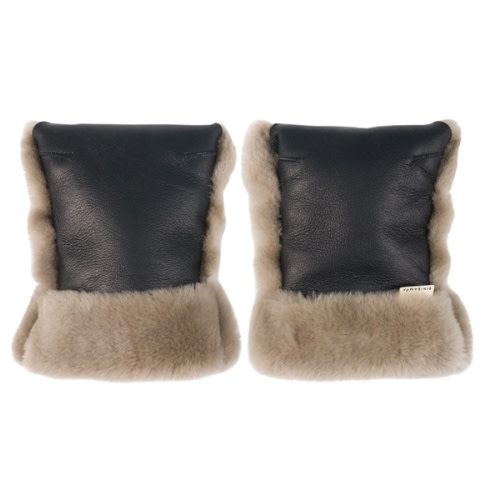 BINIBAMBA Limited-edition Leather & Sheepskin Buggy Mittens