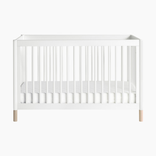 babyletto Gelato 4-in-1 Convertible Crib with Toddler Bed Conversion Kit - White/Washed Natural