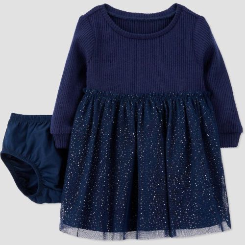 Carter's Just One You®️ Baby Girls' Dress - Navy Blue Newborn