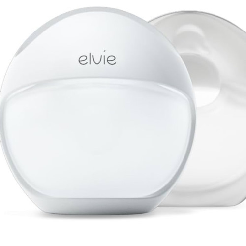 Elvie Curve - Manual Wearable Breast Pump - Hands-Free, Kick-Proof, Portable Silicone Pump That Can Be Worn in-Bra for Gentle, Natural Milk Expression - Breast Feeding Essentials