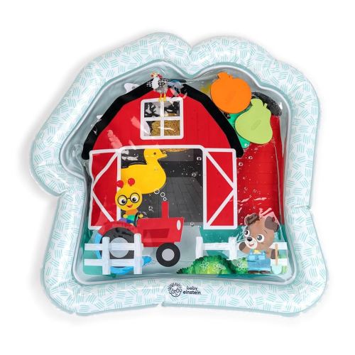 Baby Einstein Farm Explorers Cal's Sensory Barn Water Mat for Babies, Baby Plat Mat, 6 Floating Farm Shapes for Cause & Effect, Multisensory, Ages 0-36 Months
