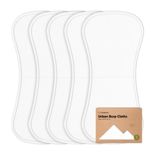 GOTS Certified, 100% Organic Cotton Burp Cloths, Set of 5