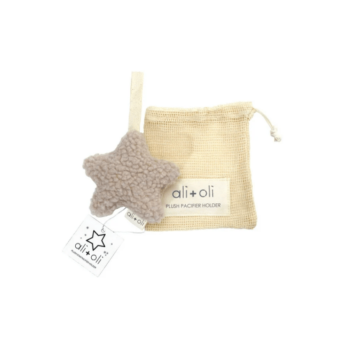 Teddy Plush Star Pacifier Holder