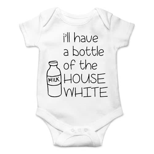 AW Fashions I Will Have A Bottle Of The House White Baby Bodysuit Cute Newborn Boys Outfit Funny Infant
