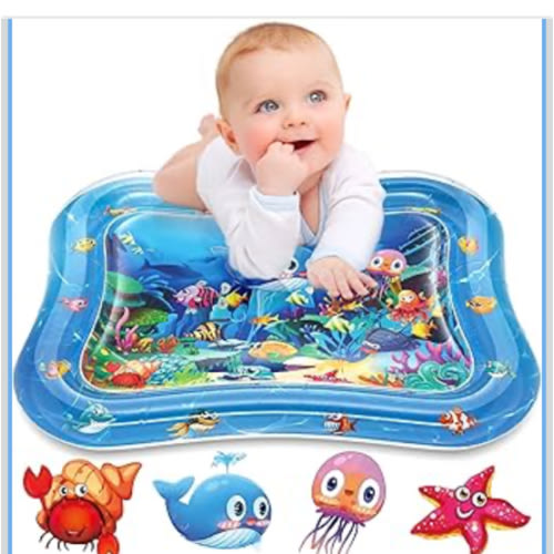 Infinno Inflatable Tummy Time Mat Premium Baby Water Play Mat for Infants and Toddlers Baby Toys for 3 to 24 Months, Strengthen Your Baby's Muscles, Portable