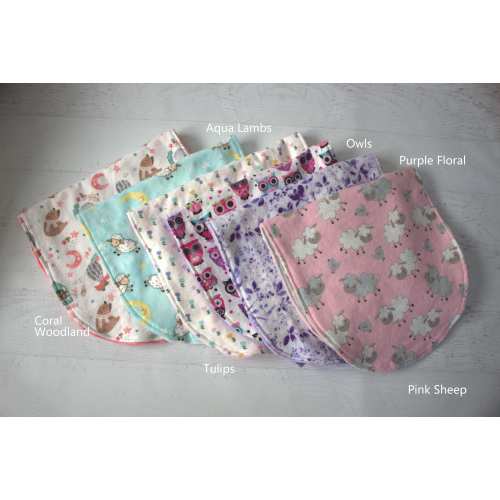 29 Assorted Patterns to Choose From-Large Burp Cloth -Cotton Flannel-Minky/Terry Cloth Opposite Side -2 Sided-20&quot;x10&quot; Size (RESTOCKED)