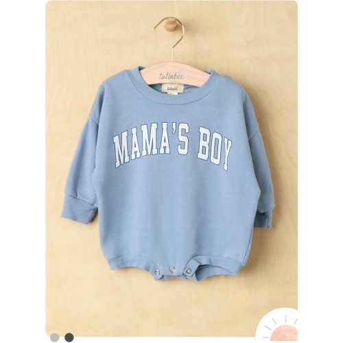 Mamas Boy Bubble in Light Blue | Tullabee