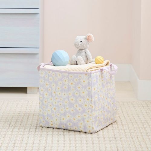 Daisy Quilted Square Bin