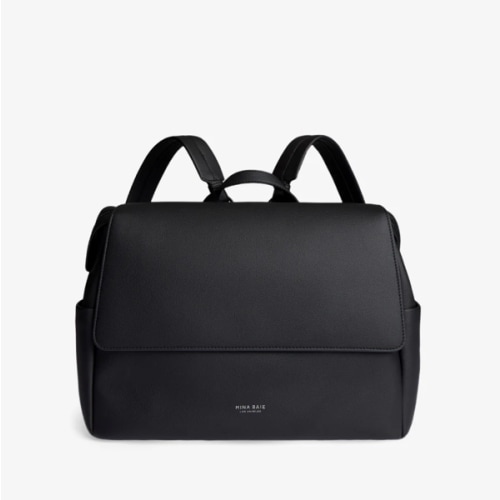 Black Winnie Midi Backpack (Vegan)