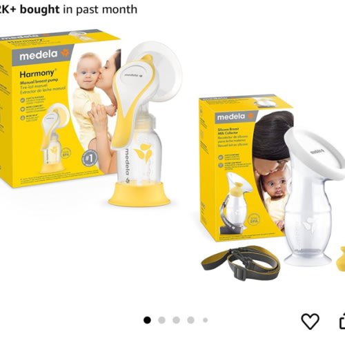 Medela Manual Breast Pump Set - Perfect Pair Bundle, Includes Harmony Manual Breast Pump & Silicone Breastmilk Collector