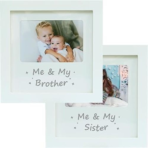 Brother and Sister Picture Frame, Sibling Picture Frame, Baby Keepsake Picture Frame, Little or Big Brother Sister Gift, Nursery Décor, Brother and Sister Frame Set of 2