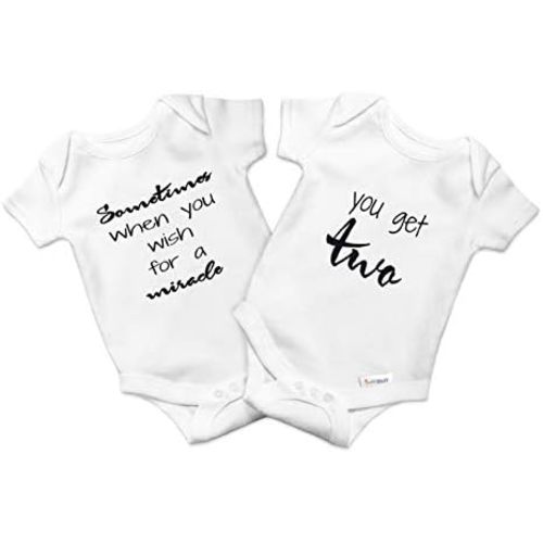 White & Grey Cotton Twin Rompers – Unisex Newborn Outfits for Boys & Girls – Soft, Comfy, Washable, 0-3, 3-6 Months