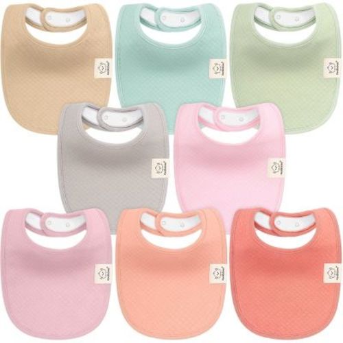 Keababies 8pk Organic Quin Baby Bibs For Drooling And Teething, Cotton Drool Bibs, Newborn Baby Boys, Baby Girls Bibs (muted Pastel)