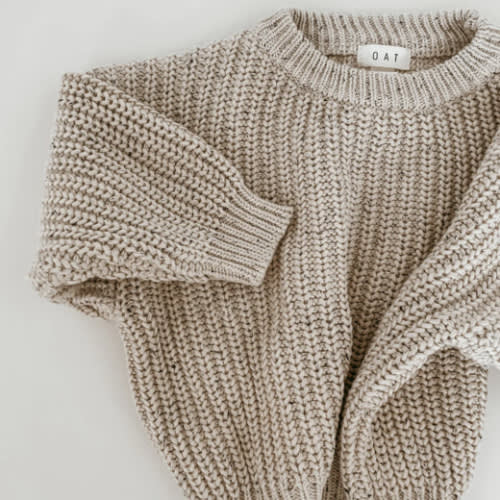 ‘Oat Fleck’ Chunky Sweater