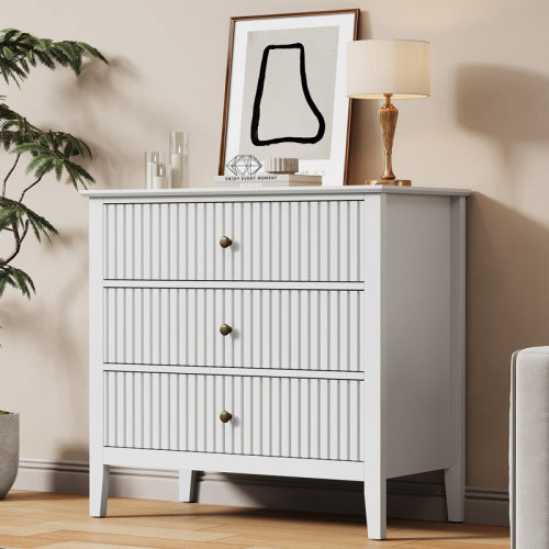 Lark Manor™ Amberrae Large 3 Drawer Dresser, Wide Chest of Drawers & Reviews | Wayfair