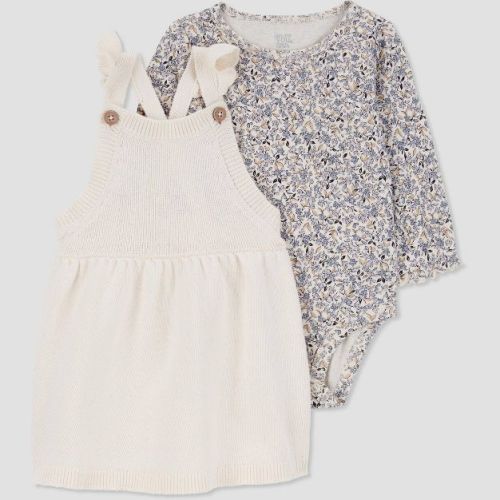 Carter's Just One You®️ Baby Girls' Floral Dress Set - Cream Newborn