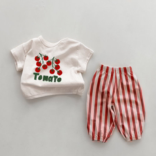 TOMATO Baby 2-Piece Vertical Striped Set