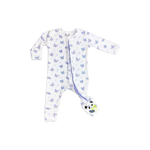Kids' Butterfly Convertible Footie Pajamas, 0-3M