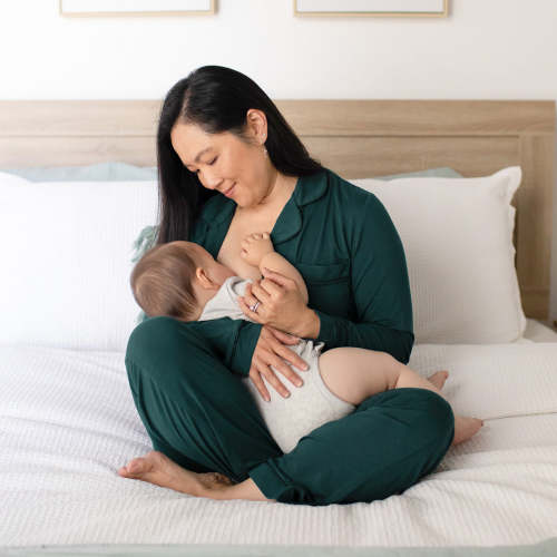 Clea Bamboo Classic Long Sleeve Pajama Set | Evergreen