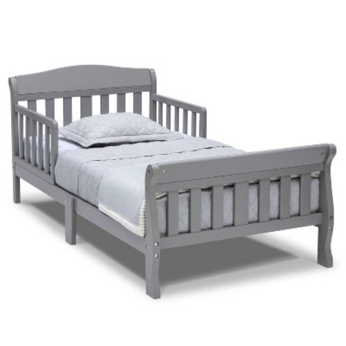 Delta Children Canton Toddler Bed, Color: Gray, Size: Standard Crib/Toddler